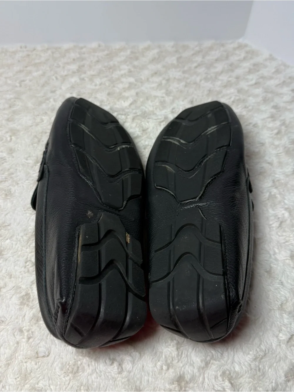 Joseph Abboud Black Pebbled Leather Bit Slip-Ons